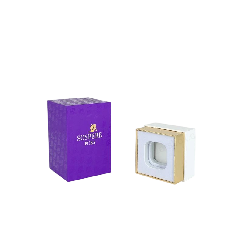 高级硬质香水盒带金箔标志和手工 EVA 托盘 HP006
