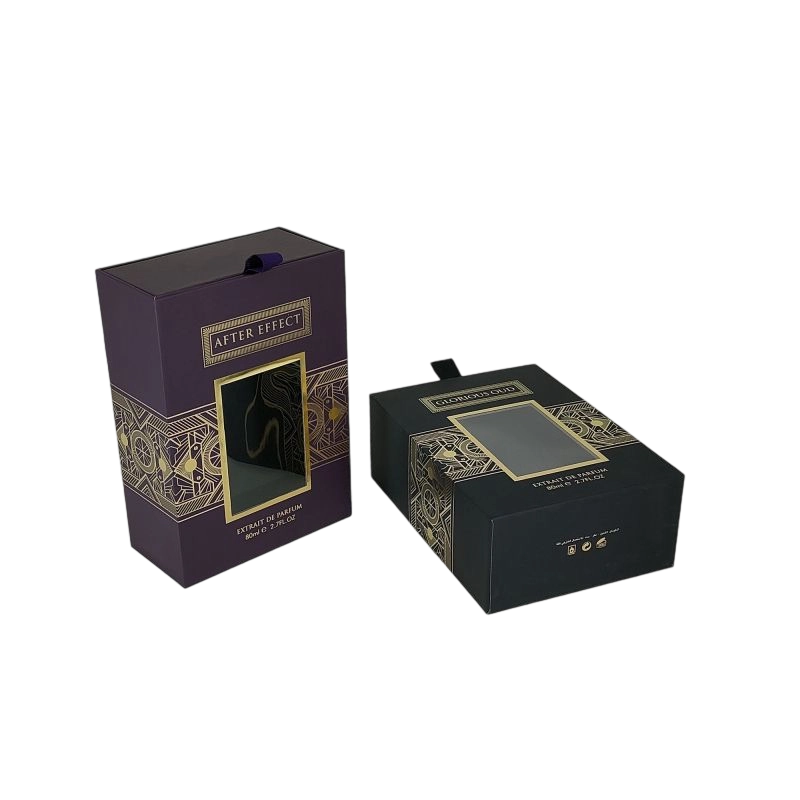 豪华金箔香水盒，带 EVA 泡沫内衬和刚性底座结构 HP007