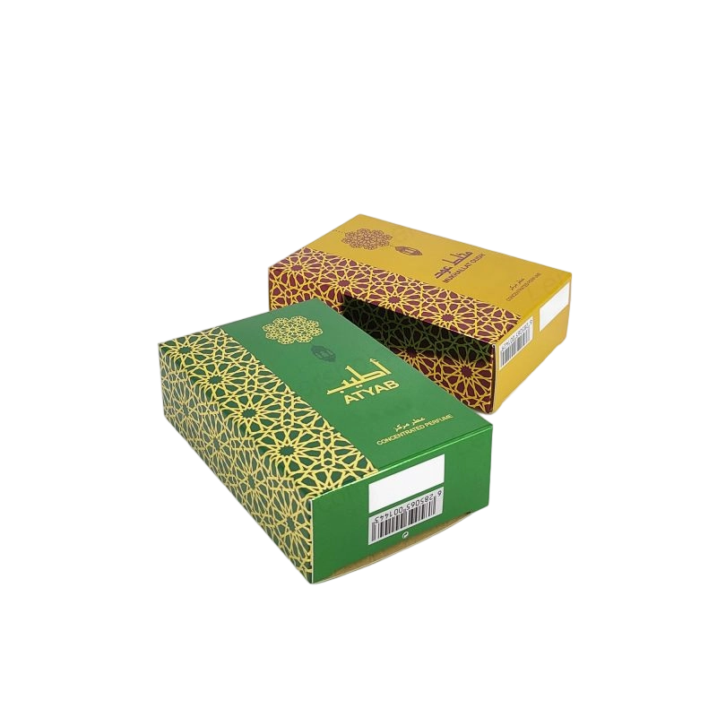 适用于奢侈品的印刷纸折边盒，非常适合运输和零售包装 PTE008